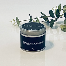Load image into Gallery viewer, Lime, Basil & Mandarin Travel Tin
