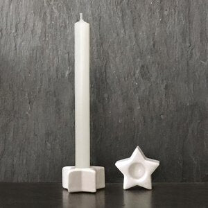 Shaped Candle Holder with Candle